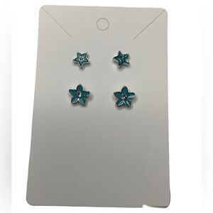 Star and flower earring set